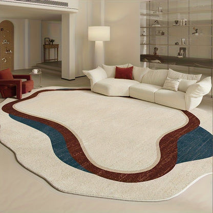 Irregular Abstract Area Rug - Modern Nordic Cream Living Room Carpet | Rug Collection | Aroselle