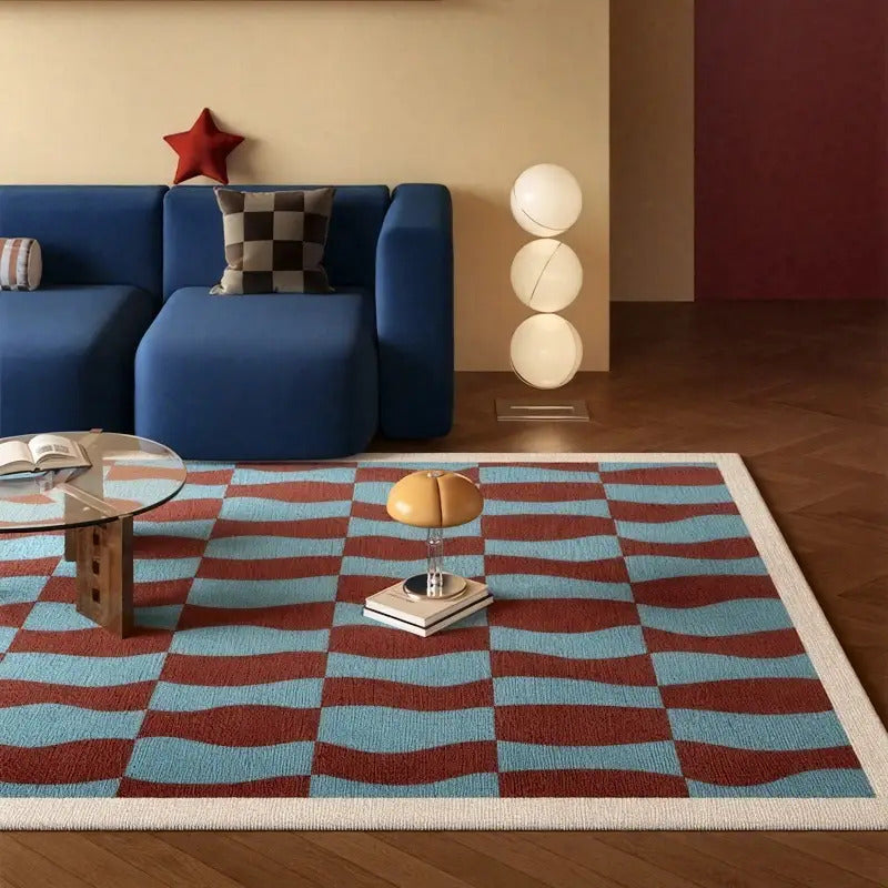 Modern Abstract Area Rug - Soft Earth Tone Living Room Carpet | Rug Collection | Aroselle