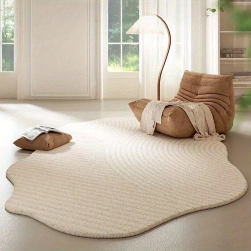 Faux Cashmere Bedroom Rug - Soft Cream Washable Area Rug | Rug Collection | Aroselle