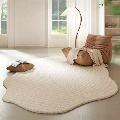 Faux Cashmere Bedroom Rug - Soft Cream Washable Area Rug | Rug Collection | Aroselle
