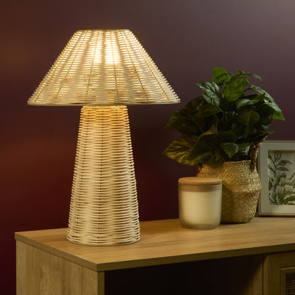 Natural Rattan Table Lamp | Decor Collection | Aroselle
