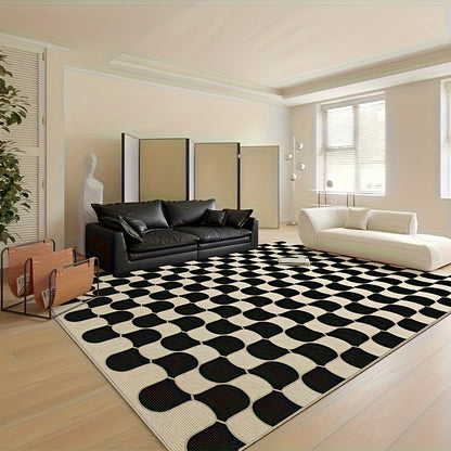 Velvet Large Vintage Check Carpet - Soft & Machine Washable| Rug Collection | Aroselle