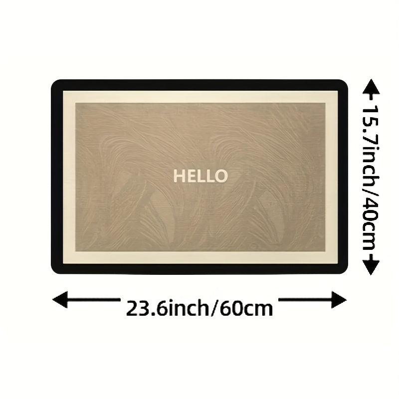 Hello Welcome Door Mat - Heavy Duty Non Slip For Indoor Entryway | Rug Collection | Aroselle