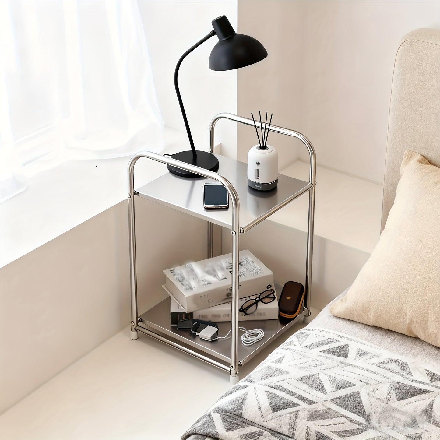 Metal 2-Tier Side Table | Furniture Collection | Aroselle