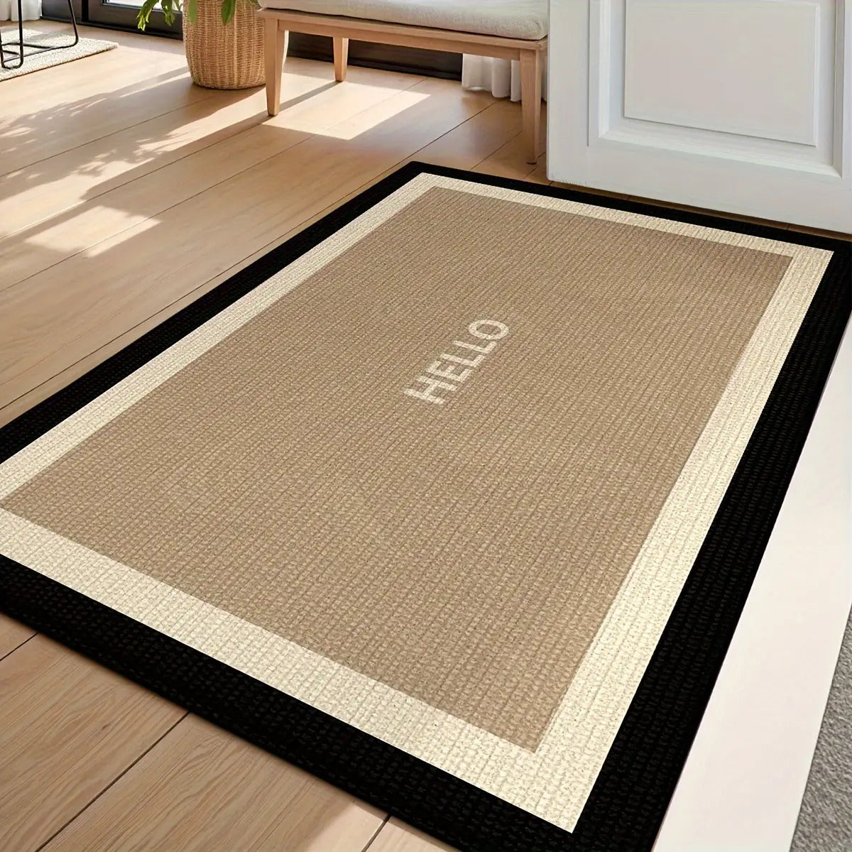 Hello Welcome Door Mat - Heavy Duty Non Slip For Indoor Entryway | Rug Collection | Aroselle