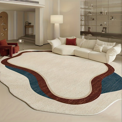 Irregular Abstract Area Rug - Modern Nordic Cream Living Room Carpet | Rug Collection | Aroselle